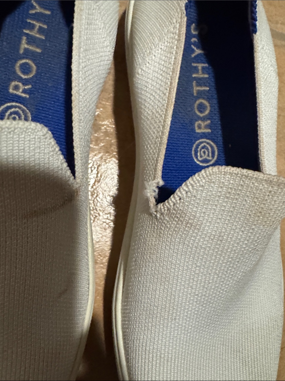 ROTHY’s slip on white shoes - gently worn size 8 - Picture 3 of 3